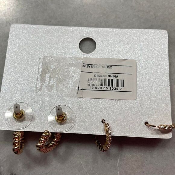 Sugarfix by BaubleBar Rhinestone Mini Hoop Earring and Twisted Heart Huggies Duo - Picture 4 of 4